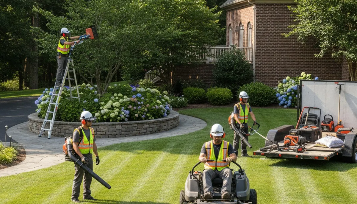 Palm Harbor, FL tree trimming crew providing professional landscaping and tree care services