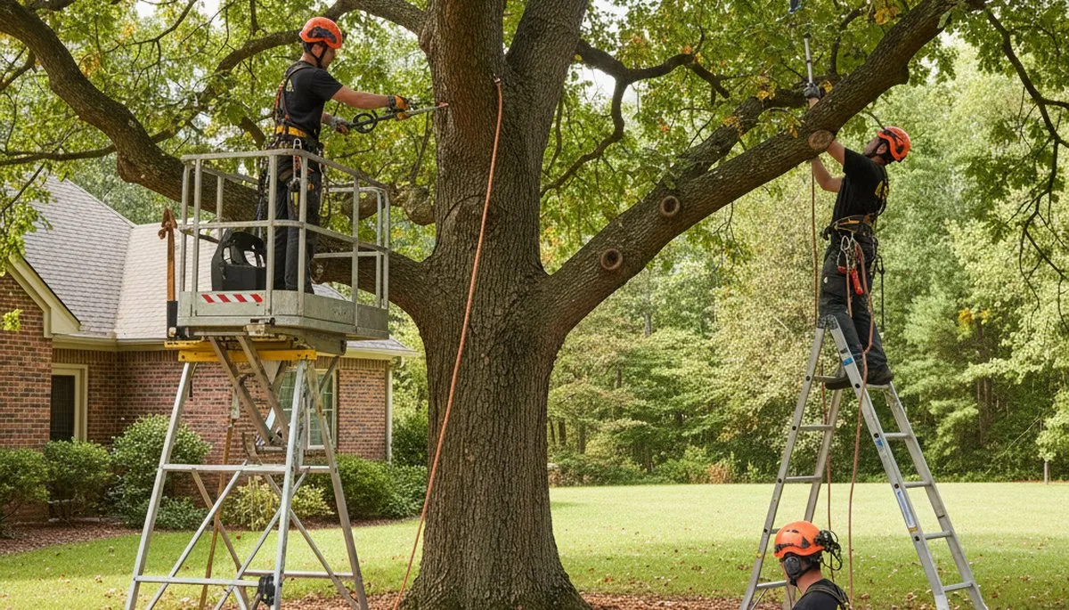 Palm Harbor, FL arborist treating tree disease on a residential tree