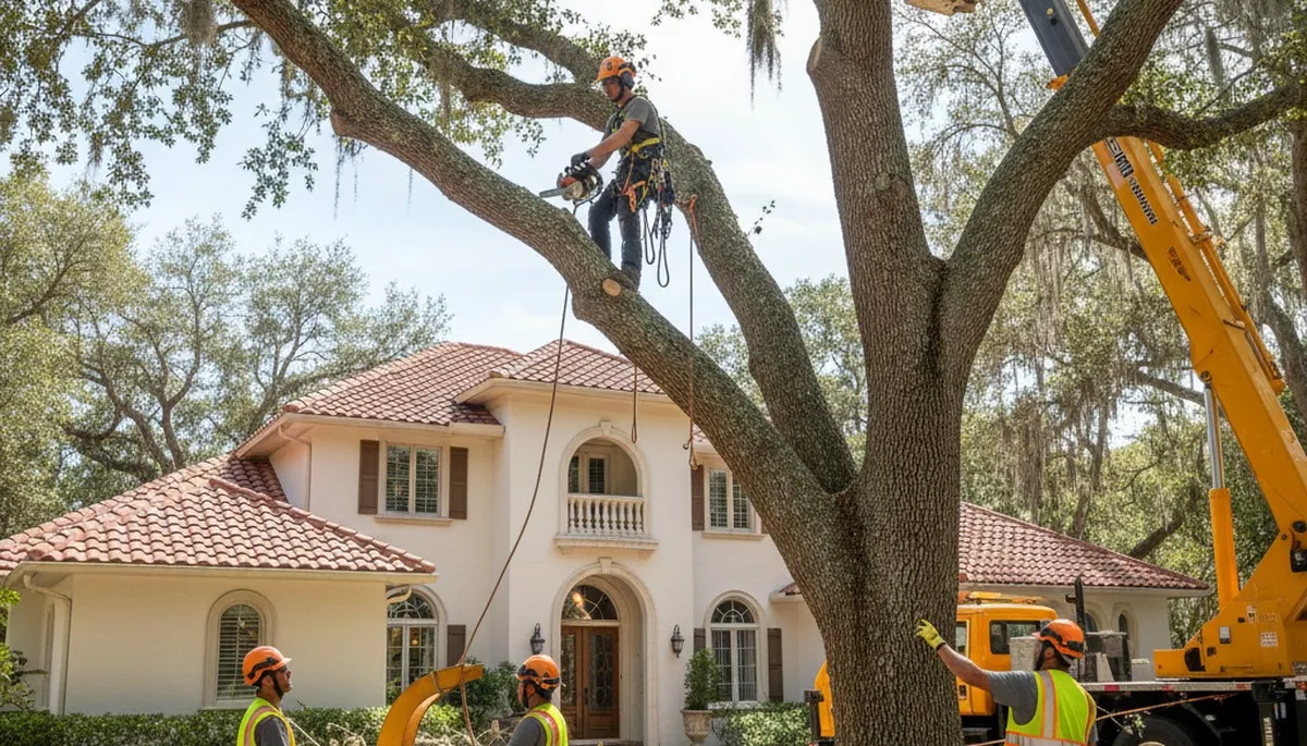 Tree service crew in Palm Harbor, FL providing professional tree trimming and removal services
