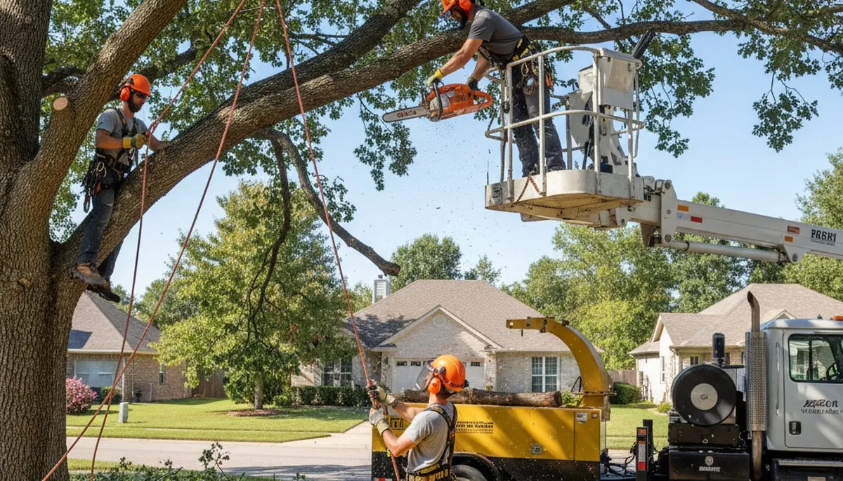 Palm Harbor, FL tree trimming crew pruning branches for safer clearance and healthier trees